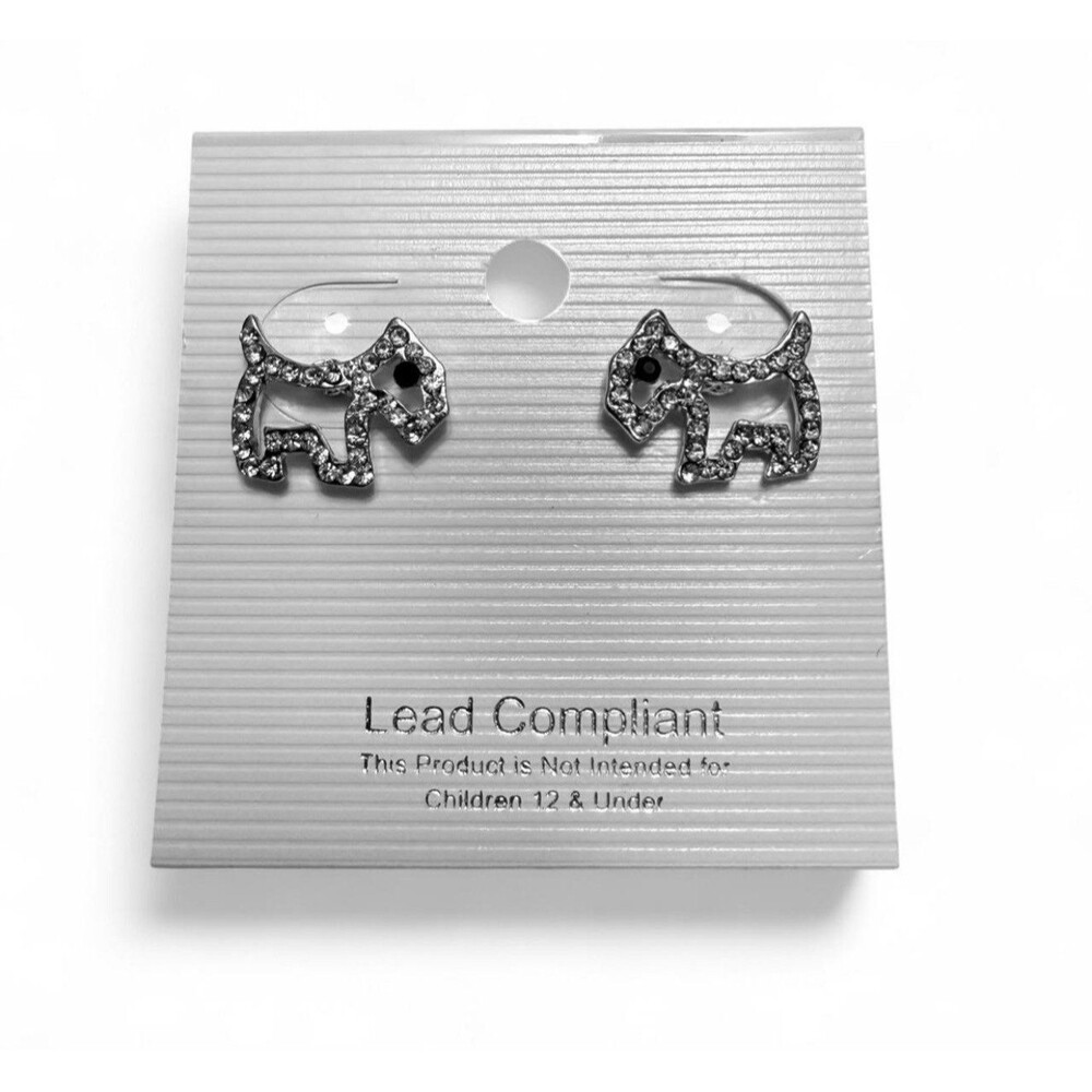 Silver Dog Earrings